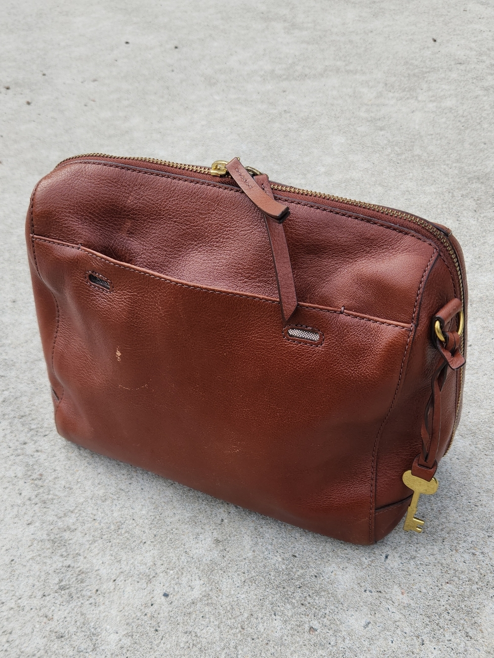 Fossil Rachel Satchel Brown(Missing Straps) Travel Bag